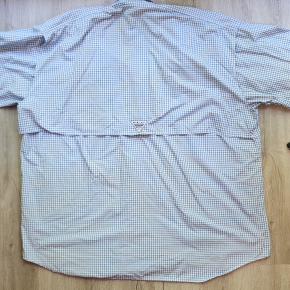 Columbia PFG Men's Super Bahama Blue Plaid Long Sleeve Plaid Mens Size 2XL / XXL - Picture 7 of 9